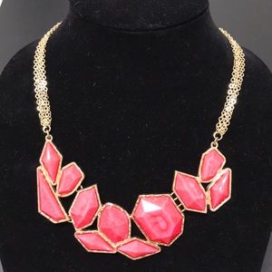 NWT FUSHIA WISTERIA BIB NECKLACE